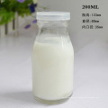 Wholesale 200ml Glass milk bottle 6oz with plastic lid